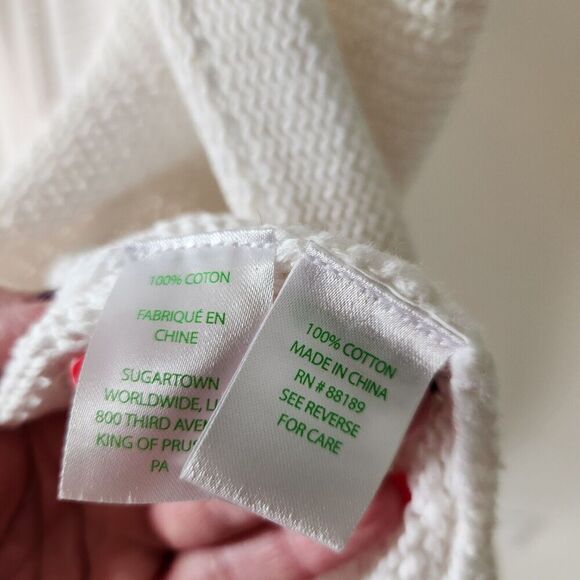 Lilly Pulitzer Cap Sleeve Open Front Cardigan Fringe Womens Size XXS/XS White - Picture 6 of 7